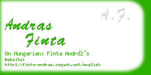 andras finta business card